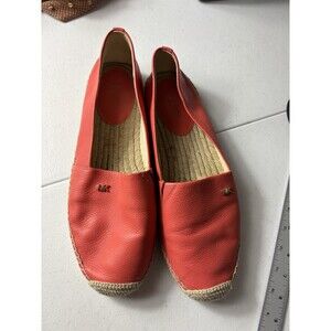 Michael Kors Kendrick Espadrille Slip On Shoes Pink Grapefruit Coral Womens 10M